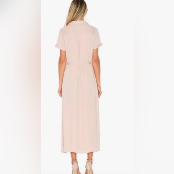 New L’Academie Blush Maxi Shirt Dress Size Small - Picture 2 of 3